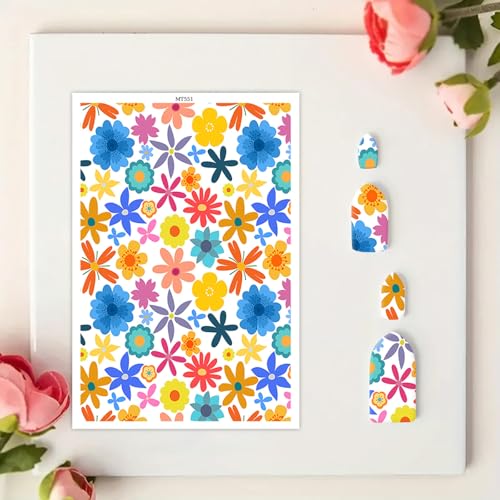 Transferpapier für Bastelarbeiten, niedliche Blüte, magische Wasser-Polymer-Ton, Transferpapier für Modelliermasse, Schmuck, Ohrringe, 10 Stück Transferpapier für Bastelarbeiten, niedliche Blüte, magische Wasser-Polymer-Ton, Transferpapier für Modelliermasse, Schmuck, Ohrringe, 10 Stück von CYFUN DESIGN