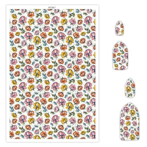 Transferpapier für Polymer-Ton, Blumen- und Blättermuster, Polymer-Ton, Transferblätter, wasserlösliches Transferpapier, Polymer-Ton für Bastelarbeiten, Kunst, Schmuck, Ohrringe, 14 x 8 cm, 10 Stück von CYFUN DESIGN