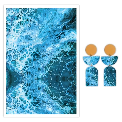 Transferpapier für Polymerton, doppelseitiges Wasser-Einweg-Ton-Transferpapier für Heimwerker, Schmuckherstellung, Bastelbedarf, lebendige Druckqualität, 10 Blatt Transferpapier für Polymerton, doppelseitiges Wasser-Einweg-Ton-Transferpapier für Heimwerker, Schmuckherstellung, Bastelbedarf, lebendige Druckqualität, 10 Blatt von CYFUN DESIGN