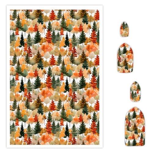 Transferpapier für Polymerton, schöne Bäume, wasserlösliche Einweg-Ton-Transferblätter zum Basteln von weichen Keramik-Ohrringen, Schmuck und Polymer-Ton-Formen, Basteln, 14 x 8 cm, 10 Stück von CYFUN DESIGN