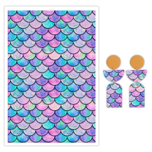Transferpapier für Polymerton, wasserlösliche Einweg-Ton-Transferblätter für weiche Keramik-Ohrringe, Schmuck und Polymer-Ton-Formen, Basteln, 14 x 8 cm, 10 Stück von CYFUN DESIGN