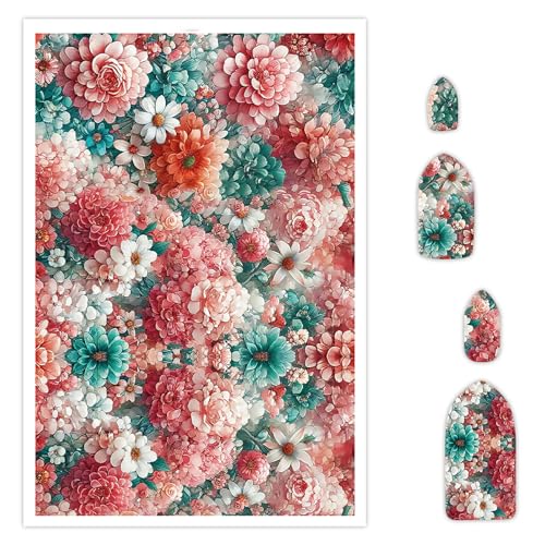 Transferpapier für Polymerton, weiße rosa Blume, doppelseitig, Wasser-Einweg-Ton-Transferblätter für DIY-Schmuckherstellung, Bastelbedarf, lebendige Druckqualität, 14 x 8 cm, 10 Blatt Transferpapier für Polymerton, weiße rosa Blume, doppelseitig, Wasser-Einweg-Ton-Transferblätter für DIY-Schmuckherstellung, Bastelbedarf, lebendige Druckqualität, 14 x 8 cm, 10 Blatt von CYFUN DESIGN