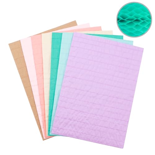 Wabenpapier-Bastelblöcke für 3D-Bastelarbeiten und Pop-Up-Karten, Wabenpapier-Block für Kartenherstellung, Verzierungen, Bastelbedarf, 30 Schichten Mini-Klebelinie, verschiedene Farben (21,1 x 14,7 cm Wabenpapier-Bastelblöcke für 3D-Bastelarbeiten und Pop-Up-Karten, Wabenpapier-Block für Kartenherstellung, Verzierungen, Bastelbedarf, 30 Schichten Mini-Klebelinie, verschiedene Farben (21,1 x 14,7 cm von CYFUN DESIGN