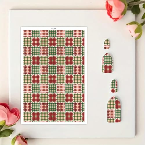 Weihnachtliches Ton-Transferpapier für Bastelarbeiten, rote und grüne Raster, Dekor-Muster, magisches Wasser, Polymer-Ton, Transferpapier für Polymer-Ton, Ohrringe, Schmuckherstellung, Zubehör, 14 x 8 Weihnachtliches Ton-Transferpapier für Bastelarbeiten, rote und grüne Raster, Dekor-Muster, magisches Wasser, Polymer-Ton, Transferpapier für Polymer-Ton, Ohrringe, Schmuckherstellung, Zubehör, 14 x 8 von CYFUN DESIGN