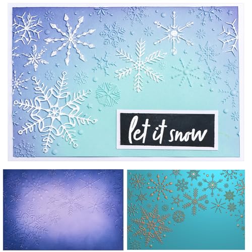 Weihnachts-3D-Prägeschablone für Kartenherstellung, Textur verblasst, Weihnachts-Schneeflocken, Kunststoff-Prägeschablone für DIY, Scrapbooking, Papierbasteln, Handarbeit, Kunstbedarf, Weihnachts-3D-Prägeschablone für Kartenherstellung, Textur verblasst, Weihnachts-Schneeflocken, Kunststoff-Prägeschablone für DIY, Scrapbooking, Papierbasteln, Handarbeit, Kunstbedarf, von CYFUN DESIGN