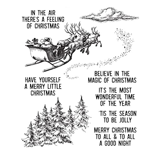 Weihnachtsstempel für die Kartenherstellung Urlaub Winterbäume Weihnachtsmann Elche Transparenter Silikonsiegelstempel für DIY Scrapbooking Papierhandwerk Frohe Weihnachten Worte Klarer Stempel Weihnachtsstempel für die Kartenherstellung Urlaub Winterbäume Weihnachtsmann Elche Transparenter Silikonsiegelstempel für DIY Scrapbooking Papierhandwerk Frohe Weihnachten Worte Klarer Stempel von CYFUN DESIGN