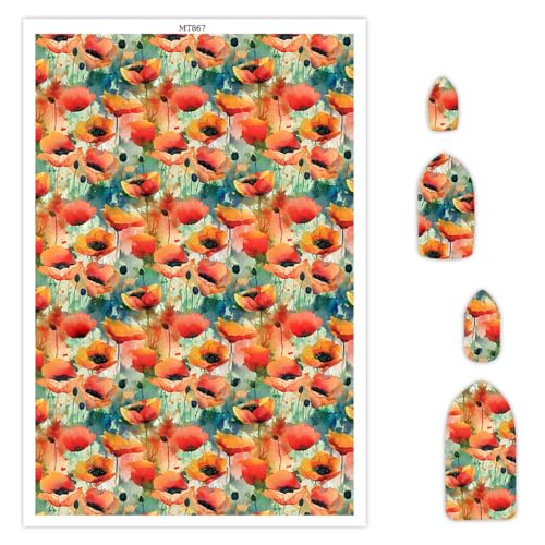 Yumei Transferpapier für Polymerton, Blumenmuster, Polymer-Ton, Transferblätter, Blumen, wasserlösliches Transferpapier, Polymer-Ton für Bastelarbeiten, Kunst, Schmuck, Ohrringe, 14 x 8 cm, 10 Stück Yumei Transferpapier für Polymerton, Blumenmuster, Polymer-Ton, Transferblätter, Blumen, wasserlösliches Transferpapier, Polymer-Ton für Bastelarbeiten, Kunst, Schmuck, Ohrringe, 14 x 8 cm, 10 Stück von CYFUN DESIGN