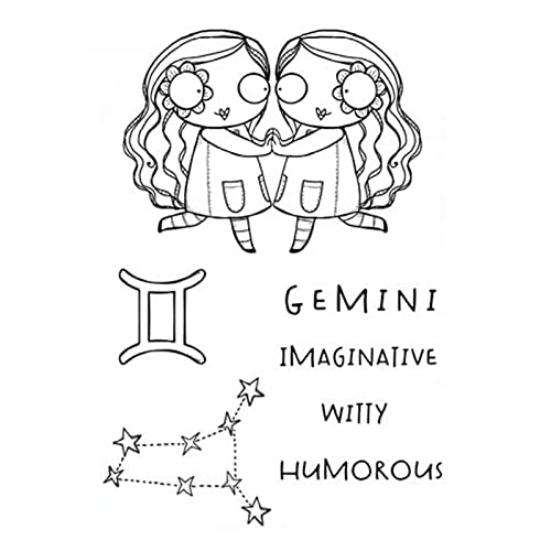 Zwillinge Mädchen Stempel für die Kartenherstellung DIY Scrapbooking Sterne Zwillinge Fantasievolle Witzige Humorvolle Alphabete Satz Transparente Silikonsiegelstempel für Papierbasteln Kunstbedarf Zwillinge Mädchen Stempel für die Kartenherstellung DIY Scrapbooking Sterne Zwillinge Fantasievolle Witzige Humorvolle Alphabete Satz Transparente Silikonsiegelstempel für Papierbasteln Kunstbedarf von CYFUN DESIGN