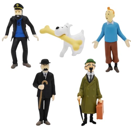 5pcs Tintin Mini Figuren, Mini Figuren Tortendeko, Kleine Statue Doll Collectable Toys Set, Geburtstags Party Liefert Cupcake Figuren Cartoon Figuren Cake Decoration 5pcs Tintin Mini Figuren, Mini Figuren Tortendeko, Kleine Statue Doll Collectable Toys Set, Geburtstags Party Liefert Cupcake Figuren Cartoon Figuren Cake Decoration von CYGMRFH