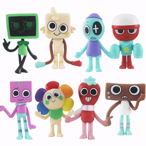 Dandy Figur Statue 8pcs Dandy Mini Figuren, Dandy Cartoon Figure, Dandy Cake Topper Figure, Mini Bunt Cartoon Cake Topper Figur Skulptur Dekoration Sammelfigur Geschenk von CYGMRFH