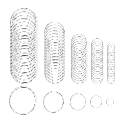 CYIOU 100 Stück Schlüsselring Edelstahl 304 Schlüsselringe Klein Runde Schlüsselringe Schlüsselring DIY für Hausschlüsseln Autoschlüsseln DIY Handgemachtes (12/15/20/25/30mm) von CYIOU