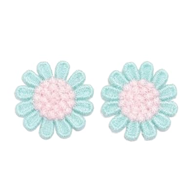 CYJAZNHH 30 Stück Gänseblümchen-Stickerei-Aufnäher – Aufbügler for Kleidung, Jeans und Jacken – 3 cm große florale Ausbesserungsflicken(12 Petals Light Green) von CYJAZNHH