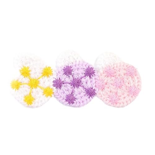 CYJAZNHH 30 Stück Häkel-Flicken mit Blumen – 3 x 7,3 cm große Stickerei-Applikationen for Aufbügeln for Kleidung, Jeans und Jacken(A) von CYJAZNHH
