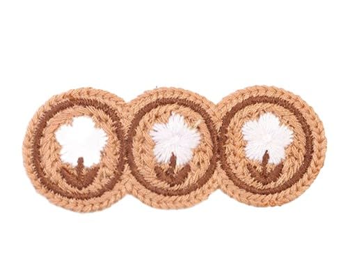 CYJAZNHH 30 Stück Häkel-Flicken mit Blumen – 3 x 7,3 cm große Stickerei-Applikationen for Aufbügeln for Kleidung, Jeans und Jacken(Coffee) von CYJAZNHH