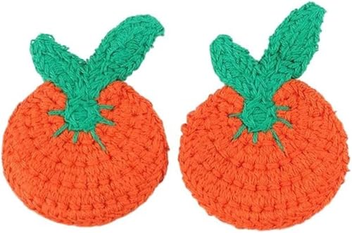 CYJAZNHH 30 Stück handgefertigte gehäkelte Kirsch-Patches – 6,5 x 4,5 cm, for Aufbügeln, Obst-Stickerei-Applikationen for die Reparatur und Dekoration von Kleidung(Tomato) von CYJAZNHH