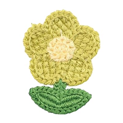 CYJAZNHH 30 Stück kleine gehäkelte Blumen-Stickerei-Aufnäher – Applikationen for Aufbügeln for Kleidung, Jeans und Jacken(Green) von CYJAZNHH
