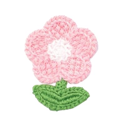 CYJAZNHH 30 Stück kleine gehäkelte Blumen-Stickerei-Aufnäher – Applikationen for Aufbügeln for Kleidung, Jeans und Jacken(Light Pink) von CYJAZNHH