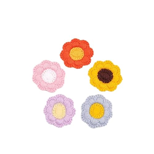 CYJAZNHH 30 Stück zweifarbige Gänseblümchen-Stickerei-Aufnäher for Aufbügeln for Kleidung | Aufnäher for Jeans und Jacken(Mix) von CYJAZNHH