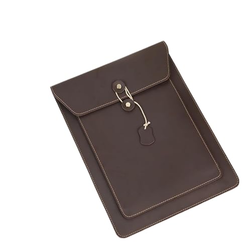 CYJAZNHH Dokumentenhülle aus PU-Leder for 13-Zoll-Laptops und Tablets, mehrfarbig, 34 x 25,3 cm(Coffee) von CYJAZNHH