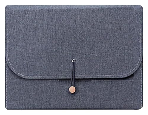 CYJAZNHH Dokumentenmappe aus PU-Leder, 13 Fächer, Organizer, mehrfarbig, 33 x 3 x 24,5 cm(Grijs) von CYJAZNHH