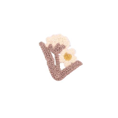 CYJAZNHH Handgemachte gehäkelte Blumenaufnäher – 5 cm große Applikationen for Aufbügeln for Kleidungsreparatur und Dekoration(Blossom Coffee) von CYJAZNHH