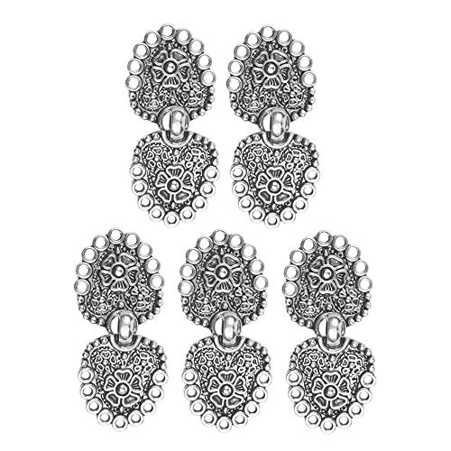 Chinesische Knotenknöpfe, Packung mit 5 Paar Metall-Flatback-Knöpfen mit chinesischem Knoten for Cheongsam-Blumenspitze von CYJAZNHH
