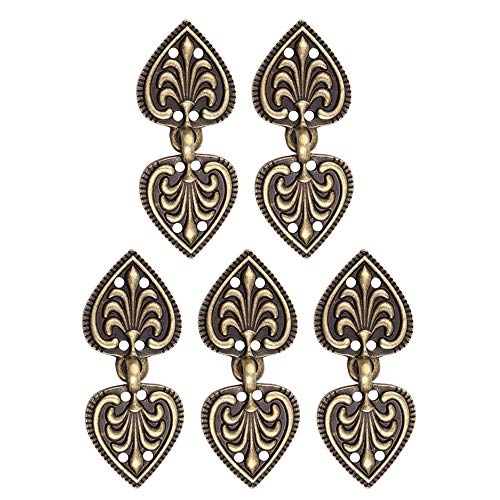 Chinesische Knotenknöpfe, Packung mit 5 Paar chinesischen Knoten Knöpfe Blume Form Spitze Flatback Metall Chinesische Knotenknöpfe, Packung mit 5 Paar chinesischen Knoten Knöpfe Blume Form Spitze Flatback Metall von CYJAZNHH