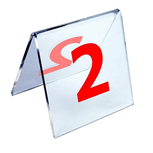 Tischnummern, Acryl Zelt Tischnummern Rot 3,1x2,7x3,1 Zoll 8x7x8 Cm(41-50) von CYJAZNHH