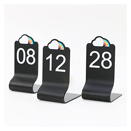 Tischnummern, Doppelseitige Tischnummern aus Acryl, schwarz, 6 cm x 12 cm, mit Zahlen for Veranstaltungen(31-40) von CYJAZNHH