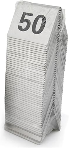 Tischnummern, Doppelseitige Tischnummern im Zeltstil aus Edelstahl, 2 x 1,6 x 1,6 Zoll(51-100) von CYJAZNHH
