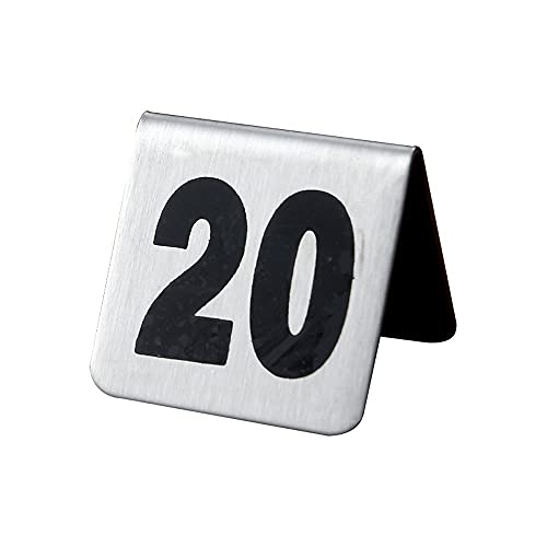 Tischnummern, Edelstahl-Tischnummernschild im Zeltstil, metallisch schwarz, 5 x 5 x 5 cm, 2 x 2 x 2 Zoll, mehrere Sets(71-80) von CYJAZNHH