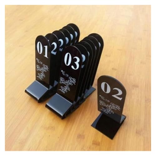 Tischnummern, Tischnummern-Set aus Acryl, Schwarz, 2,4 x 2,7 x 7,1 Zoll(1-20) von CYJAZNHH