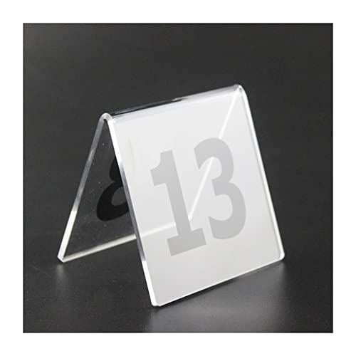 Tischnummern, Tischnummernschilder aus Acryl, doppelseitig, dreieckig, 8 x 8 cm, mehrfarbig, 20 Stück(1 to 20,Black) von CYJAZNHH