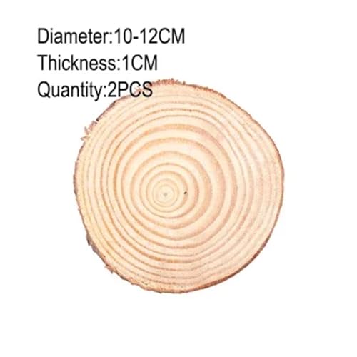 CYMMIYT Holzscheiben 3-14CM Unfinished Holz Scheiben Kiefer Runde Holz Scheiben Mit Baum Rinde Log Scheiben(10-12cm 2Pcs) von CYMMIYT