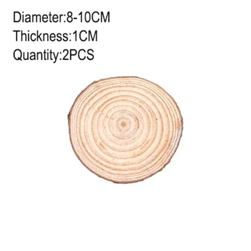 CYMMIYT Holzscheiben 3-14CM Unfinished Holz Scheiben Kiefer Runde Holz Scheiben Mit Baum Rinde Log Scheiben(8-10cm 2Pcs) von CYMMIYT