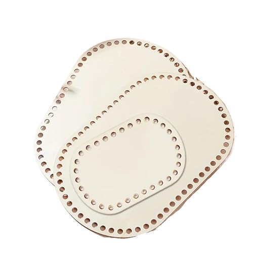 CYMMIYT Holzscheiben 3er Set Häkelkorbboden aus Holz, oval, Taschenboden aus Holz, geeignet for DIY-Weben, Häkeln von CYMMIYT