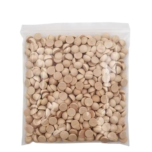 CYMMIYT Holzscheiben 5–100 Stück halbe Holzperlen, 10–30 mm, Mini-Split-Holzkugeln, unbehandelt, halbrunde Holzperlen(10mm 100Pcs) von CYMMIYT