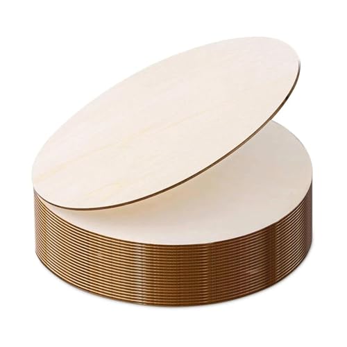 CYMMIYT Holzscheiben 50 Stück 10 cm unbehandelte runde Holzscheiben, runde Holzscheiben, Holzkreise CYMMIYT Holzscheiben 50 Stück 10 cm unbehandelte runde Holzscheiben, runde Holzscheiben, Holzkreise von CYMMIYT