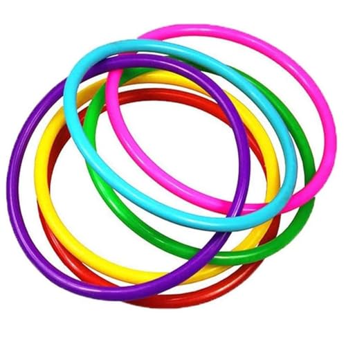 CYMMIYT Koordinationsringe 5PCS Kunststoff Hoops Ring Werfen Karneval Spiel Outdoor Spielzeug Party(5PCS Size 20CM) von CYMMIYT