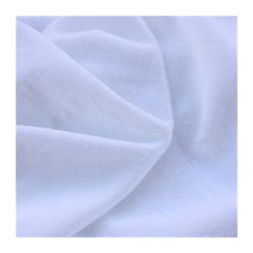 CYMMIYT Tischrock Dicker Samt-Bankett-Tischrock, Hochzeitshintergrund for Tischdecke, Tischdecke, Event, Party, Bühne, Tisch-Rock-Dekoration(White,H150xL300CM) von CYMMIYT