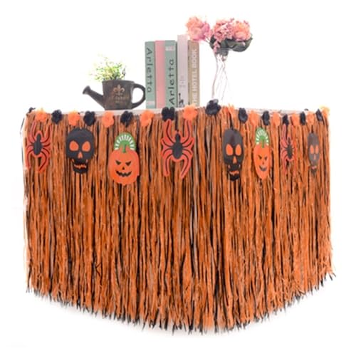 CYMMIYT Tischrock Tischrock for Tropische hawaiianische Partydekorationen, Partydekorationen, Zubehör, Tischdekoration for Geburtstag von Erwachsenen und Kindern(SET2,580X30CM) von CYMMIYT