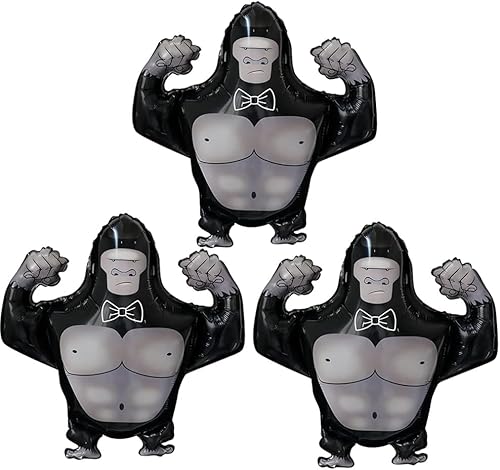 CYMYLAR 3 Stück Gorilla Folienballons Affe King Kong Ballons Dschungel Safari Thema Party Supplies Ballon Gorilla Tag Geburtstag Party Dekoration VR Spiel Thema Gorilla Ballons CYMYLAR 3 Stück Gorilla Folienballons Affe King Kong Ballons Dschungel Safari Thema Party Supplies Ballon Gorilla Tag Geburtstag Party Dekoration VR Spiel Thema Gorilla Ballons von CYMYLAR