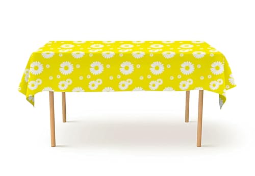 CYMYLAR Biologisch abbaubare Einweg-Tischdecke mit Gänseblümchen-Motiv, biologisch abbaubar, für Muttertag, Geburtstag, Hochzeit, Geburtstag, Party, Dekoration, 3 Stück, 220*130CM CYMYLAR Biologisch abbaubare Einweg-Tischdecke mit Gänseblümchen-Motiv, biologisch abbaubar, für Muttertag, Geburtstag, Hochzeit, Geburtstag, Party, Dekoration, 3 Stück, 220*130CM von CYMYLAR