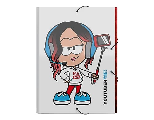 CYPBRANDS Unisex Kinder Mehumanity Klappen Youtuber Ordner, weiß von CYPBRANDS