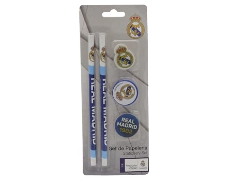 CyP Brands Real Madrid, Schreibwaren-Set, Anspitzer, Radiergummi, Bleistifte, Weiß, offizielles Produkt CyP Brands Real Madrid, Schreibwaren-Set, Anspitzer, Radiergummi, Bleistifte, Weiß, offizielles Produkt von CYPBRANDS