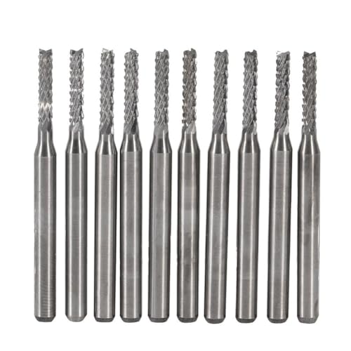 CYSFETENA 10 Stück 2mm carbide milling cutters, silbrig hartmetall cnc bits,Hochwertige Präzision hartmetall fräser,für PCB Metall Kunststoff und mehr Schneidewerkzeug CYSFETENA 10 Stück 2mm carbide milling cutters, silbrig hartmetall cnc bits,Hochwertige Präzision hartmetall fräser,für PCB Metall Kunststoff und mehr Schneidewerkzeug von CYSFETENA
