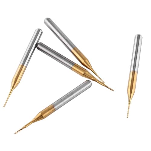 CYSFETENA 10 Stück 3,175 X 0,6mm Schaftfräser Metall, Hochharte Biegesteife End Mill, Scharfe Hartmetall Fräser zum Gravieren von Leiterplatten, Induktionsplatten, Fasern CYSFETENA 10 Stück 3,175 X 0,6mm Schaftfräser Metall, Hochharte Biegesteife End Mill, Scharfe Hartmetall Fräser zum Gravieren von Leiterplatten, Induktionsplatten, Fasern von CYSFETENA
