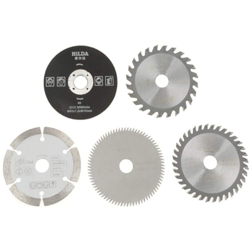 CYSFETENA 5 Stück Hartmetall Bestückte Mini-Kreissägeblatt, 24 36 80 Zahn Sägeblätter, OD 85mm ID 15mm Hitzebeständige Feinbearbeitung Trennscheiben für Marmorschneider CYSFETENA 5 Stück Hartmetall Bestückte Mini-Kreissägeblatt, 24 36 80 Zahn Sägeblätter, OD 85mm ID 15mm Hitzebeständige Feinbearbeitung Trennscheiben für Marmorschneider von CYSFETENA