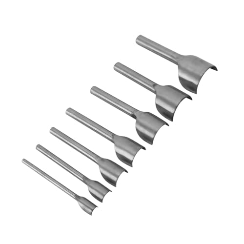 CYSFETENA 7 Stück Halbrunde Leder Cutter,A3 Stahl Leder Werkzeug Punch Cutter,Punziereisen für Lederhandwerk Gürtel Brieftaschen und Uhrenarmbänder 10mm 40mm von CYSFETENA