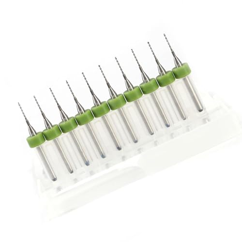 CYSFETENA Mini Spiralbohrer Set, 10 Stück Mikrogravurbohrer, 0,7 mm Gravierbohrer-Satz, Miniatur Präzisionsbohrer mit Kunststoffgehäuse für PCB, SMT, CNC, Formen, Skulptur CYSFETENA Mini Spiralbohrer Set, 10 Stück Mikrogravurbohrer, 0,7 mm Gravierbohrer-Satz, Miniatur Präzisionsbohrer mit Kunststoffgehäuse für PCB, SMT, CNC, Formen, Skulptur von CYSFETENA